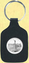 Gettysburg National Military Park Quarter Leather Keyring MAIN