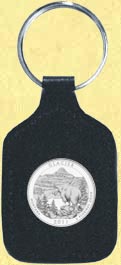 Glacier National Park Quarter Leather Keyring MAIN