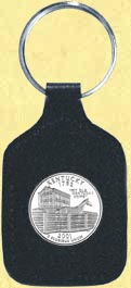 Kentucky Quarter Leather Keyring MAIN