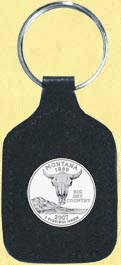 Montana Quarter Leather Keyring MAIN