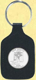 New Mexico Quarter Leather Keyring MAIN