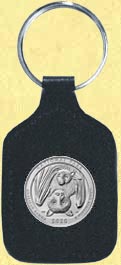 National Park of American Samoa Quarter Leather Keyring MAIN