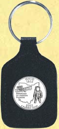 Ohio Quarter Leather Keyring MAIN