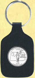 Pennsylvania Quarter Leather Keyring MAIN