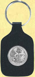 Pictured Rocks National Lakeshore Quarter Leather Keyring MAIN