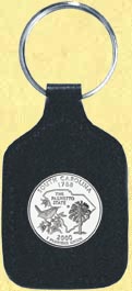 South Carolina Quarter Leather Keyring MAIN
