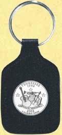 Tennessee Quarter Leather Keyring MAIN