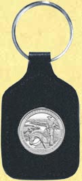 Theodore Roosevelt National Park Quarter Leather Keyring MAIN