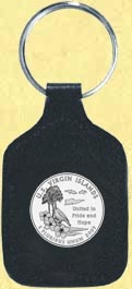 US Virgin Islands Quarter Leather Keyring MAIN