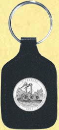 Vicksburg National Military Park Quarter Leather Keyring MAIN