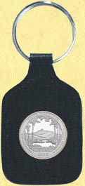 White Mountain National Forest Quarter Leather Keyring MAIN