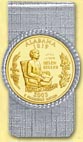Alabama Quarter Money Clip - with Gold Plated State Quarter MAIN