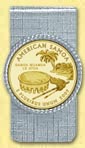 American Samoa Quarter Money Clip - with Gold Plated Territorial Quarter MAIN