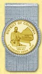 District of Columbia Quarter Money Clip - with Gold Plated Territorial Quarter MAIN