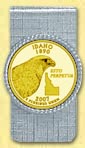 Idaho Quarter Money Clip - with Gold Plated State Quarter MAIN