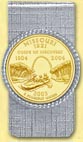 Missouri Quarter Money Clip - with Gold Plated State Quarter MAIN