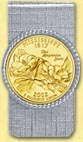 Mississippi Quarter Money Clip - with Gold Plated State Quarter MAIN