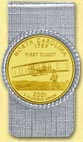North Carolina Quarter Money Clip - with Gold Plated State Quarter MAIN