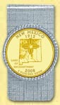 New Mexico Quarter Money Clip - with Gold Plated State Quarter MAIN