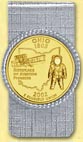 Ohio Quarter Money Clip - with Gold Plated State Quarter MAIN