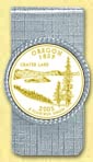 Oregon Quarter Money Clip - with Gold Plated State Quarter MAIN