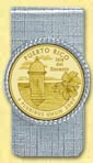 Puerto Rico Quarter Money Clip - with Gold Plated Territorial Quarter MAIN