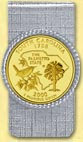 South Carolina Quarter Money Clip - with Gold Plated State Quarter MAIN