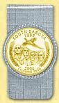 South Dakota Quarter Money Clip - with Gold Plated State Quarter MAIN