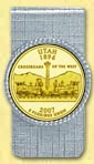 Utah Quarter Money Clip - with Gold Plated State Quarter MAIN