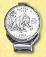 Alaska Quarter Deluxe Money Clip MAIN