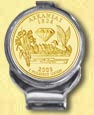 Arkansas Quarter Deluxe Money Clip - with Gold Plated State Quarter MAIN