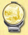 Arizona Quarter Deluxe Money Clip - with Gold Plated State Quarter MAIN