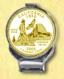 California Quarter Deluxe Money Clip - with Gold Plated State Quarter MAIN