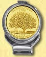 Connecticut Quarter Deluxe Money Clip - with Gold Plated State Quarter MAIN
