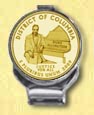 District of Columbia Quarter Deluxe Money Clip - with Gold Plated Territorial Quarter MAIN