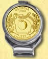 Georgia Quarter Deluxe Money Clip - with Gold Plated State Quarter MAIN