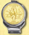 Illinois Quarter Deluxe Money Clip - with Gold Plated State Quarter MAIN