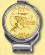 Louisiana Quarter Deluxe Money Clip - with Gold Plated State Quarter MAIN