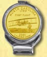 North Carolina Quarter Deluxe Money Clip - with Gold Plated State Quarter MAIN