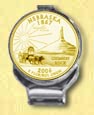 Nebraska Quarter Deluxe Money Clip - with Gold Plated State Quarter MAIN