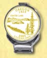Oregon Quarter Deluxe Money Clip - with Gold Plated State Quarter MAIN