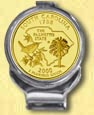 South Carolina Quarter Deluxe Money Clip - with Gold Plated State Quarter MAIN