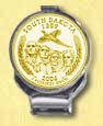 South Dakota Quarter Deluxe Money Clip - with Gold Plated State Quarter MAIN