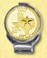 Texas Quarter Deluxe Money Clip - with Gold Plated State Quarter MAIN