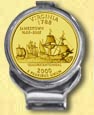 Virginia Quarter Deluxe Money Clip - with Gold Plated State Quarter MAIN