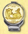 Wisconsin Quarter Deluxe Money Clip - with Gold Plated State Quarter MAIN
