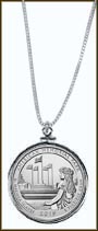American Memorial Park Quarter Sterling Silver Necklace MAIN