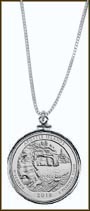 Apostle Islands National Lakeshore Quarter Sterling Silver Necklace MAIN