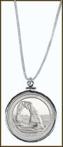 Arches National Park Quarter Sterling Silver Necklace MAIN
