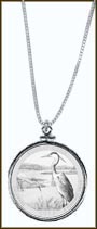 Bombay Hook National Wildlife Refuge Quarter Sterling Silver Necklace MAIN